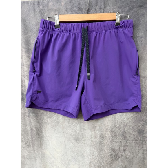 Fabletics Pants - Fabletics Purple The One Short Women's Medium Zipper Pockets Drawstring Unlined